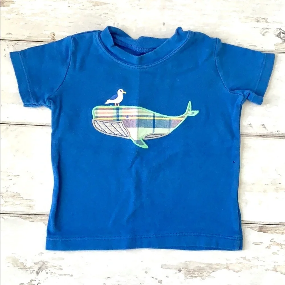 Carters 12m Boys Plaid Shorts Outfit Blue Whale Shirt Baby Kids Set